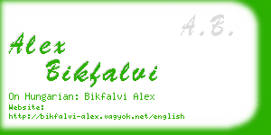 alex bikfalvi business card